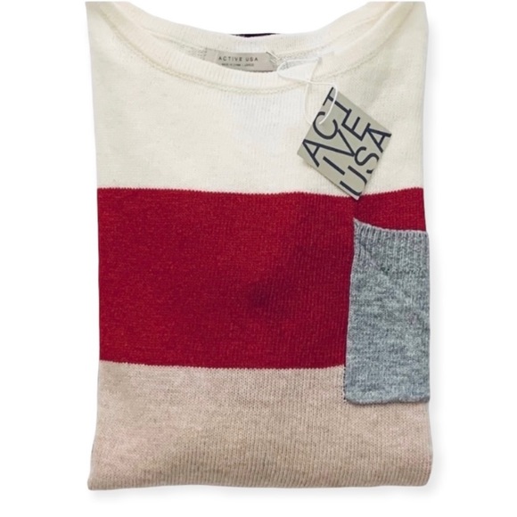 Active USA Sweaters - NWT Active USA Oversized Color-block Flattering Sweater